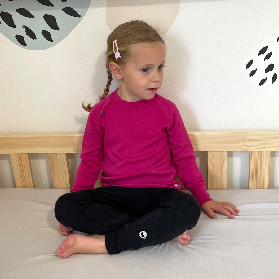 Rostoucí MERINO tričko s dlouhým rukávem Pinkie