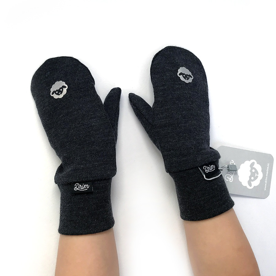 MERINO palčáky Grafit (jednovrstvé)