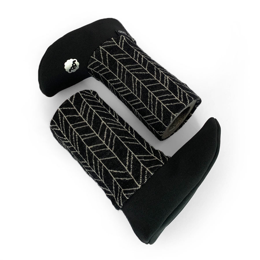 Softshelláčky MERINO soxie black line knit