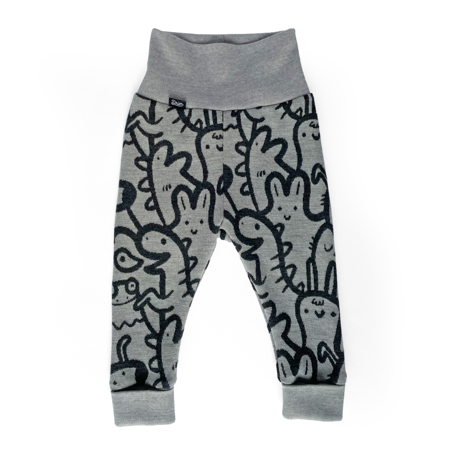 Rostoucí MERINO komplet Funny animals grey
