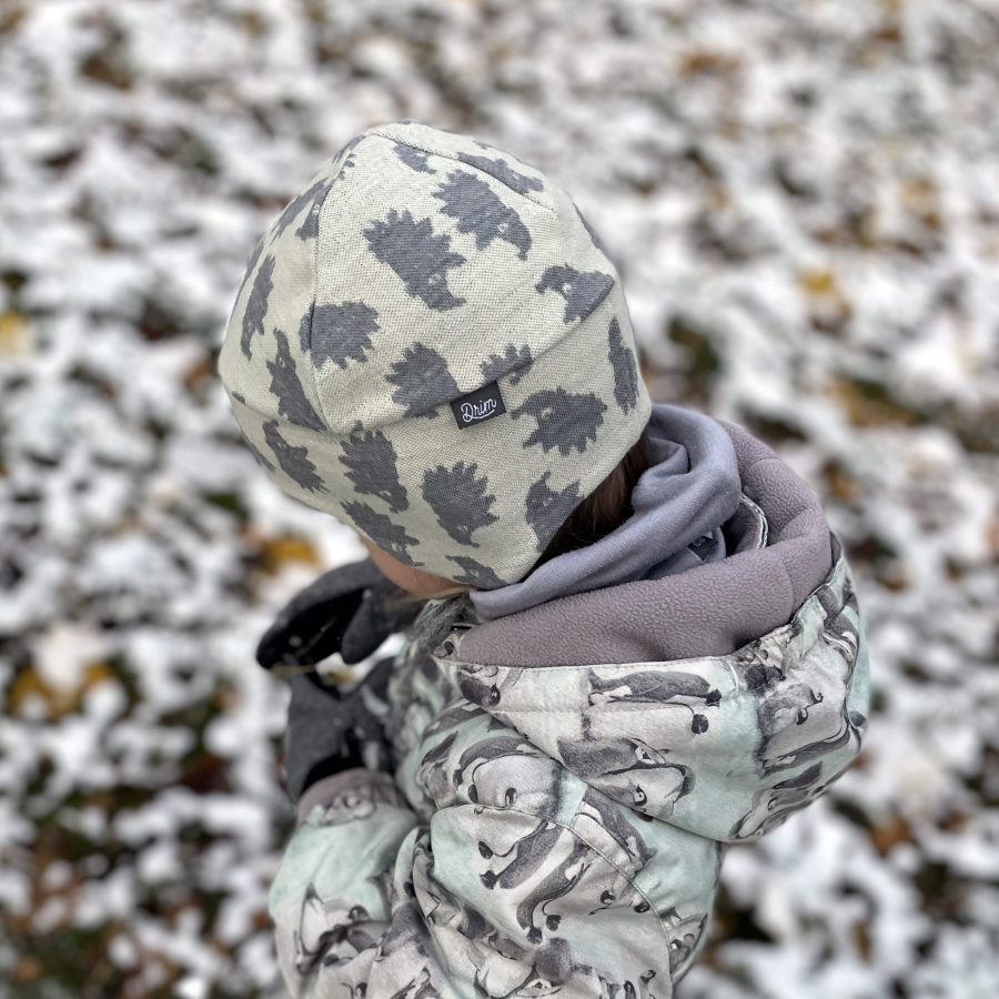 MERINO čepice ušanka Hedgehog (2-4 roky)