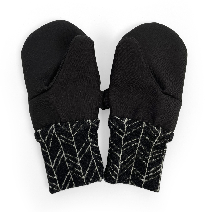 Softshelláčky MERINO palčáky black/line knit