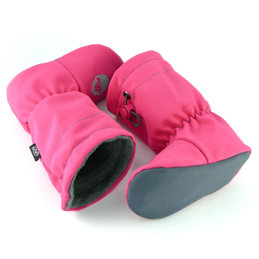 Softshelláčky MERINO classic pink/grafit