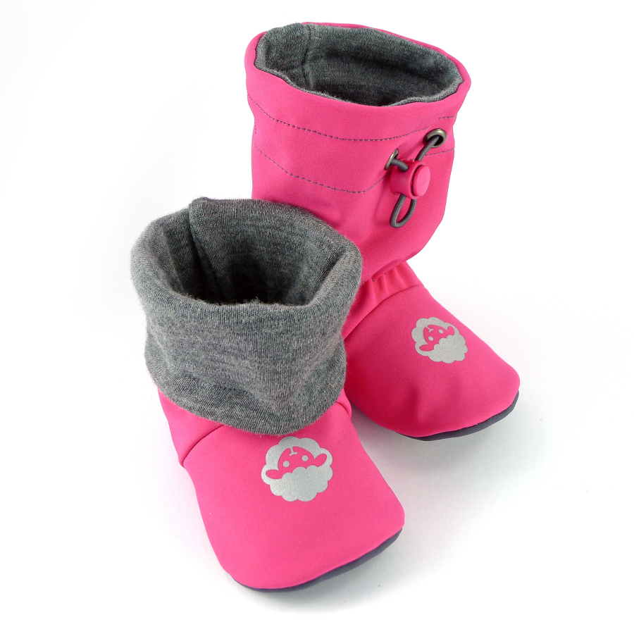 Softshelláčky MERINO classic pink/grafit