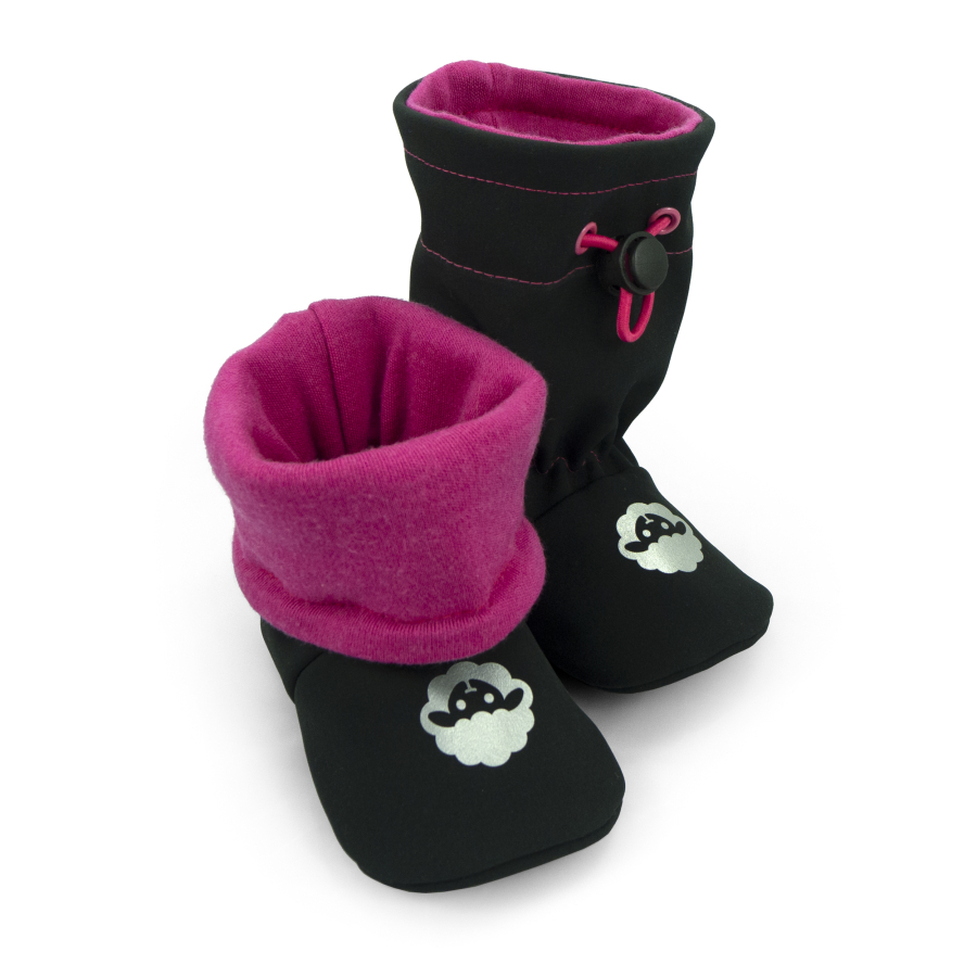 Softshelláčky MERINO classic black/pink